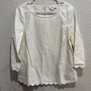Vineyard vines scalloped blouse White Size 8